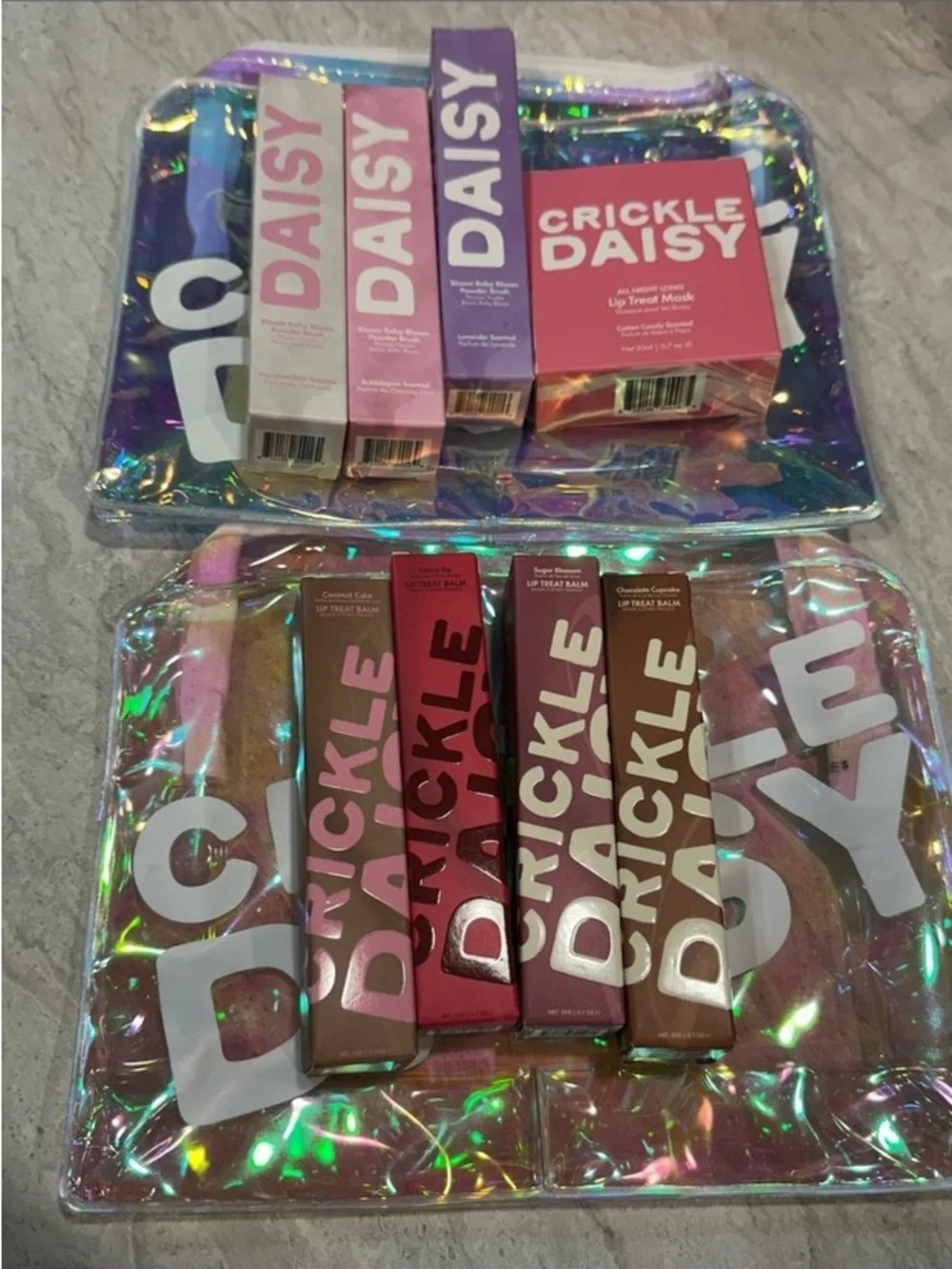 Lip Care Gift Set — Pink & Purple Holographic Pouch